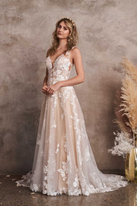 Boho Glitzer Brautkleid