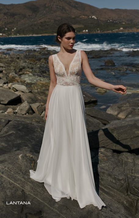 Leichtes Chiffon Brautkleid