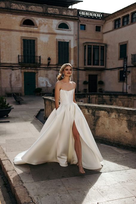 Elegantes Mikado Brautkleid